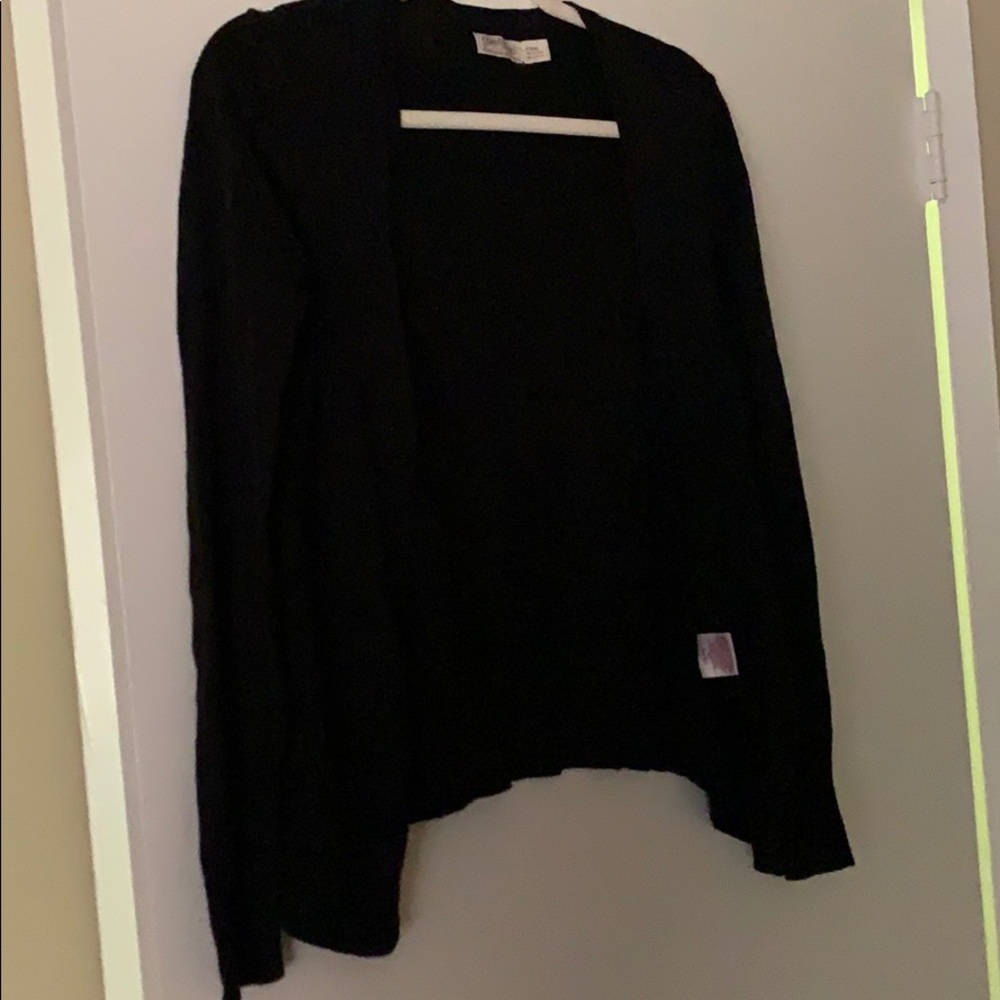 Black button-down cardigan